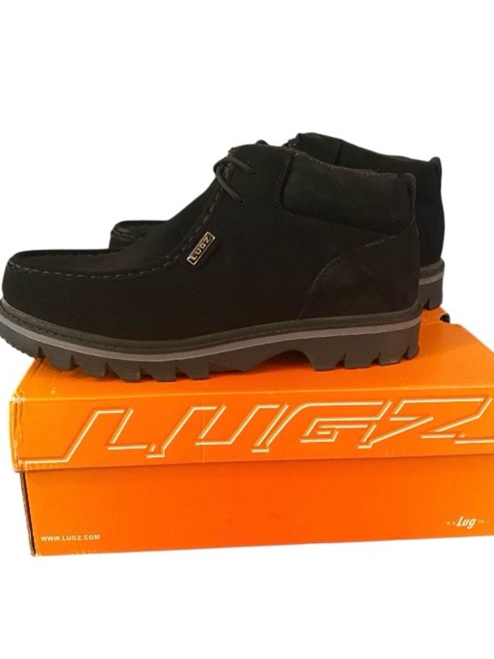 Lugz Black Suede-Look Chukka Boots